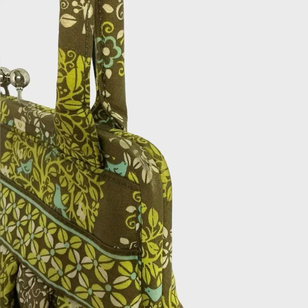 Vera Bradley Alice Kiss Lock Bag Sitting in a Tree Blue Bird Retired Print